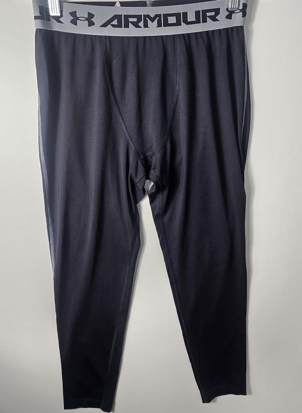 Under Armour Black and Gray Men's Boxer Brief Compression Tights